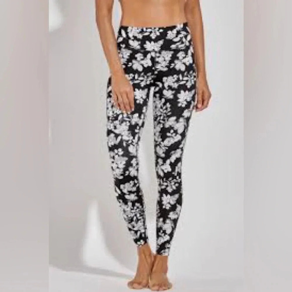 Free People Floral Black And‎ White Leggings - Picture 1 of 5